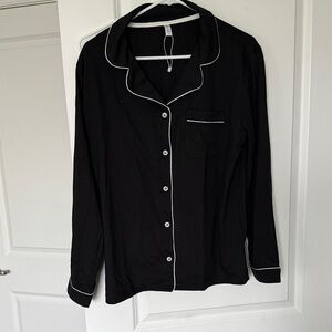Black Button-Up Pajama set